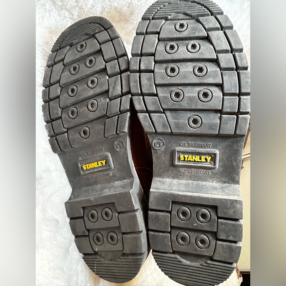 MENS 12W Stanley Brown Suede Oil/Skid Resistant  Work Boots Outdoor Construction - Picture 8 of 11